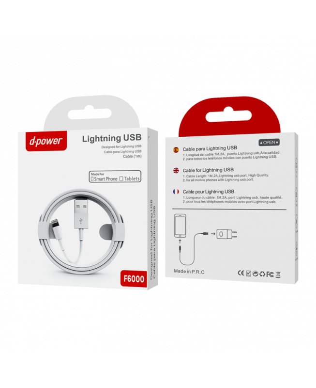 CÂBLE LIGHTNING VERS USB (1M) F6000