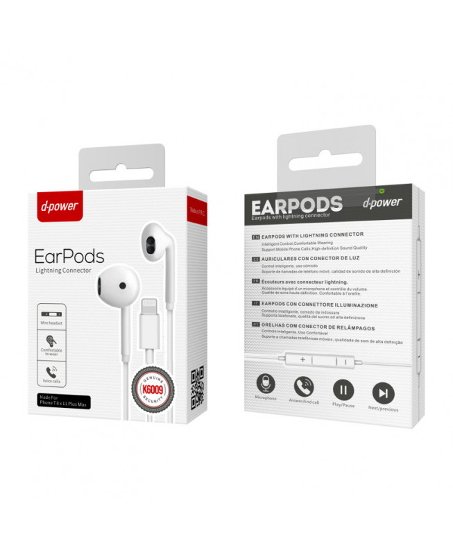 ECOUTEUR HEAD PHONE LIGHTNING K6009