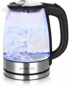 BOUILLOIRE EMERIO WK-119988.7 - 2200W/ 1,7L/ ARGENT/ FINITION VERRE